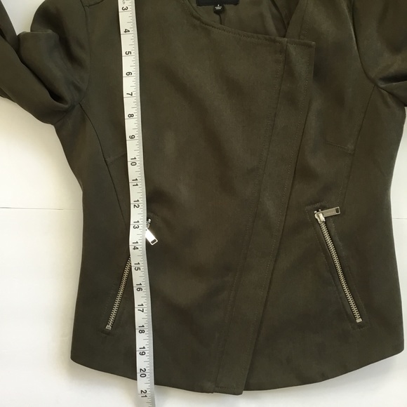 Babaton Aritzia Moto Jacket Olive Green Size 0 - Picture 11 of 12